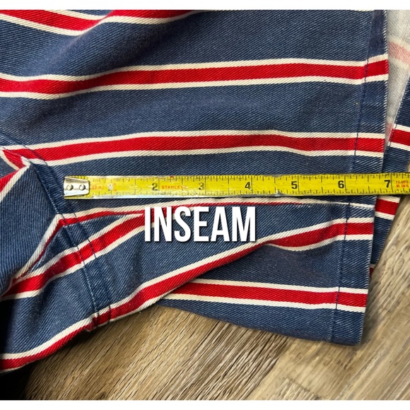 Vintage 90s Liz Claiborne : striped soft denim shorts - Picture 12 of 15